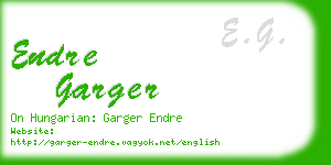 endre garger business card